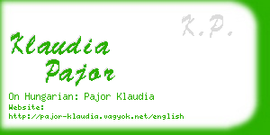 klaudia pajor business card
